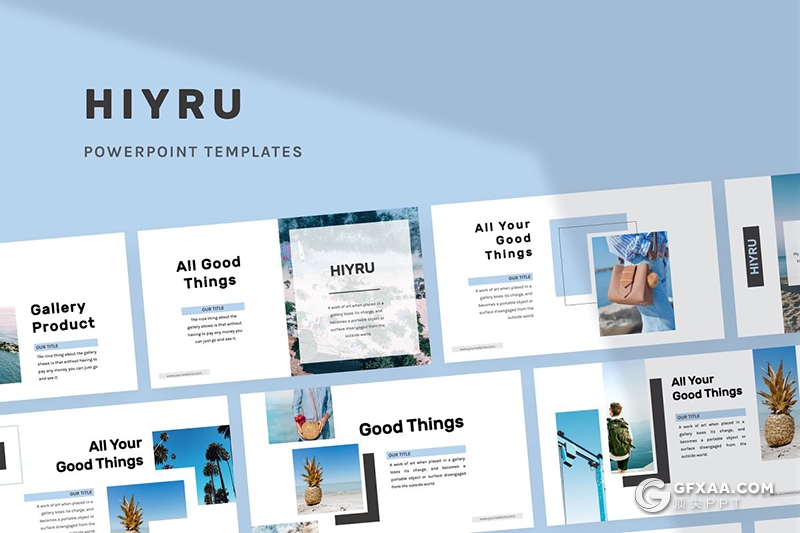 66页国外极简小清新文艺唯美风格PPT模板 - 顶尖PPT