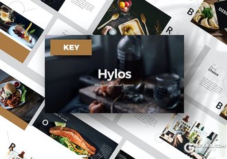 30页欧式餐饮美食宣传展示keynote模板 - 顶尖PPT