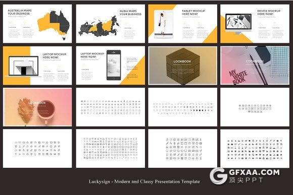 100页橙色扁平化商务风格数据信息图形工作汇报多用途PPT模板 - 顶尖PPT