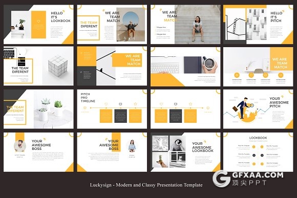 100页橙色扁平化商务风格数据信息图形工作汇报多用途PPT模板 - 顶尖PPT