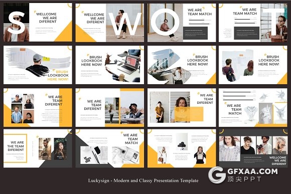 100页橙色扁平化商务风格数据信息图形工作汇报多用途PPT模板 - 顶尖PPT