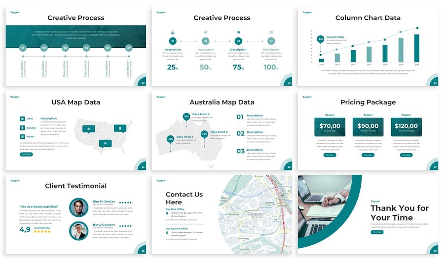蓝色企业年计划总结项目汇报企业合作商务通用PPT模板 - 顶尖PPT