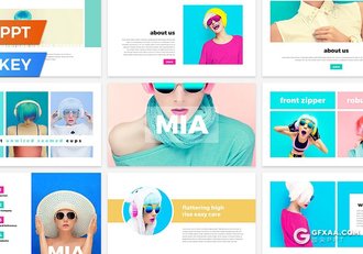 100页国外极简时尚流行杂志风格摄影图像展示PPT模板 - 顶尖PPT