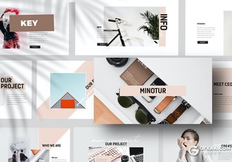30页极简文艺小清新风格图片展示keynote模板 - 顶尖PPT