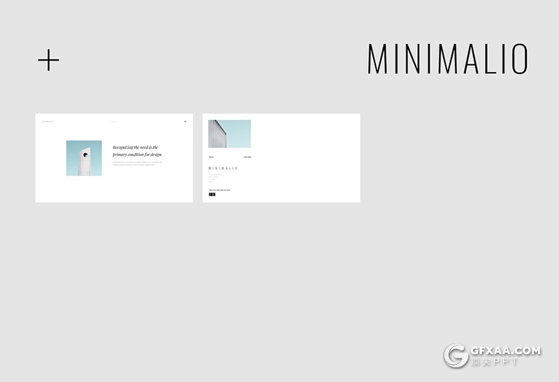 50页极简风格摄影图片展示小清新文艺PPT模板 - 顶尖PPT