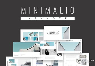 50页极简风格摄影图片展示小清新文艺keynote模板 - 顶尖PPT