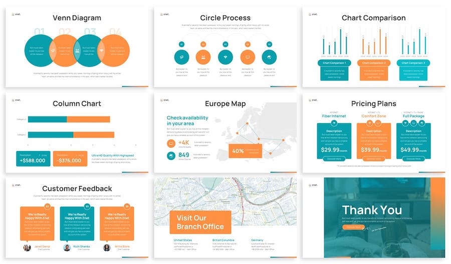 互联网公司介绍年度工作总结计划PPT模板 - 顶尖PPT