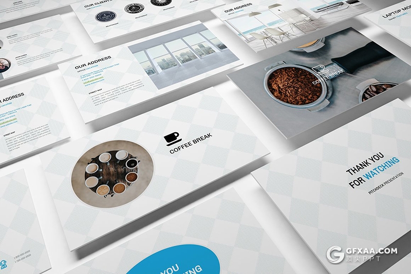 100多页国外商务风格团队项目合作工作汇报Google slides模板 - 顶尖PPT