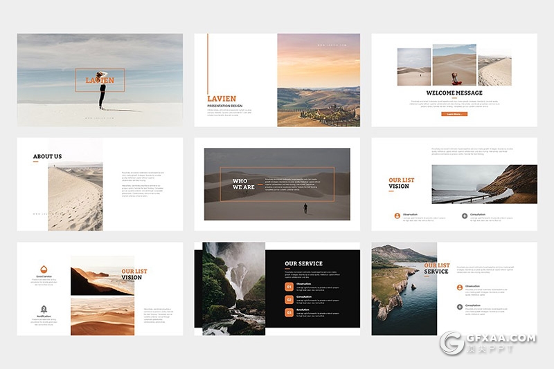 62页简约小清新商务多用途PPT模板黑白两种底色 - 顶尖PPT