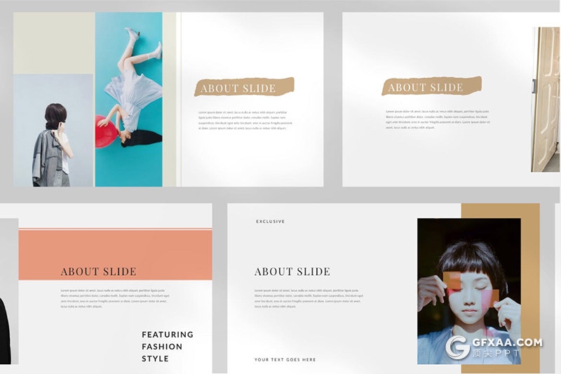 50页极简文艺唯美小清新风格PPT模板 - 顶尖PPT