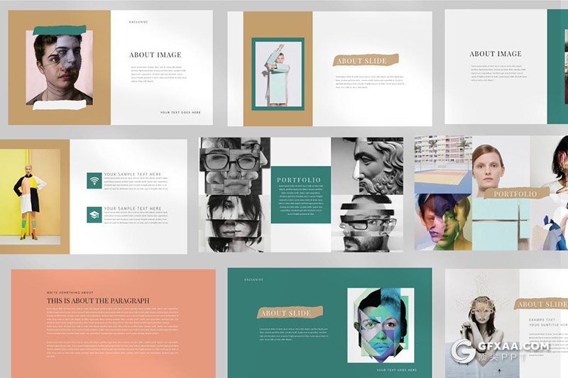 50页极简文艺唯美小清新风格PPT模板 - 顶尖PPT