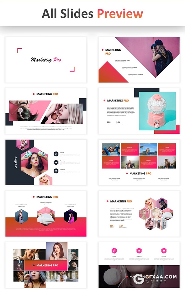 112页国外商业风格工作汇报数据信息图形设计企业宣传介绍PPT模板 - 顶尖PPT