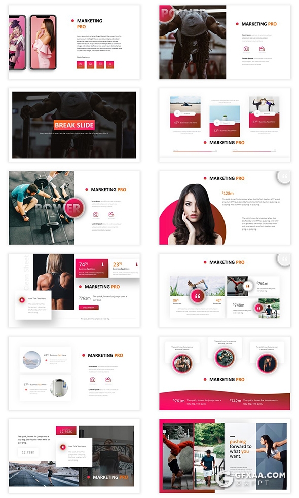 112页国外商业风格工作汇报数据信息图形设计企业宣传介绍PPT模板 - 顶尖PPT