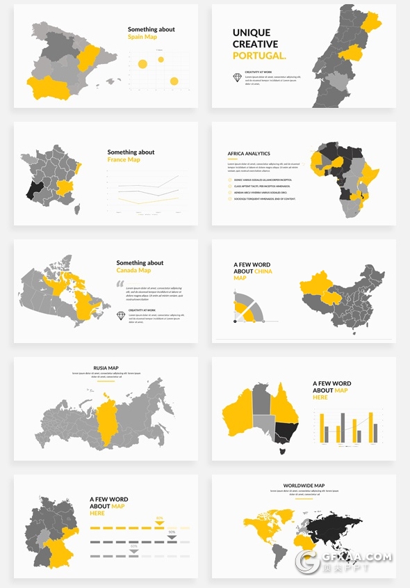 195页国外创意版式ppt作品团队介绍商务数据信息图形ppt卡通人物插画2.5D商务概念插画PPT模板 - 顶尖PPT
