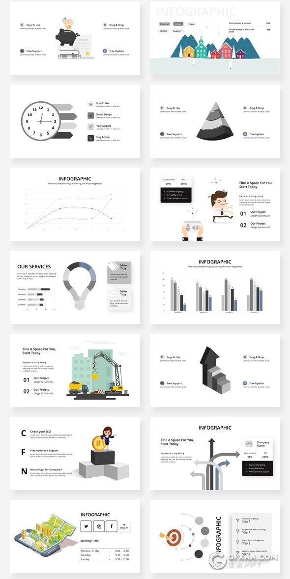 160页高逼格融合泼墨图片效果创意时尚国外商务通用PPT模板 - 顶尖PPT