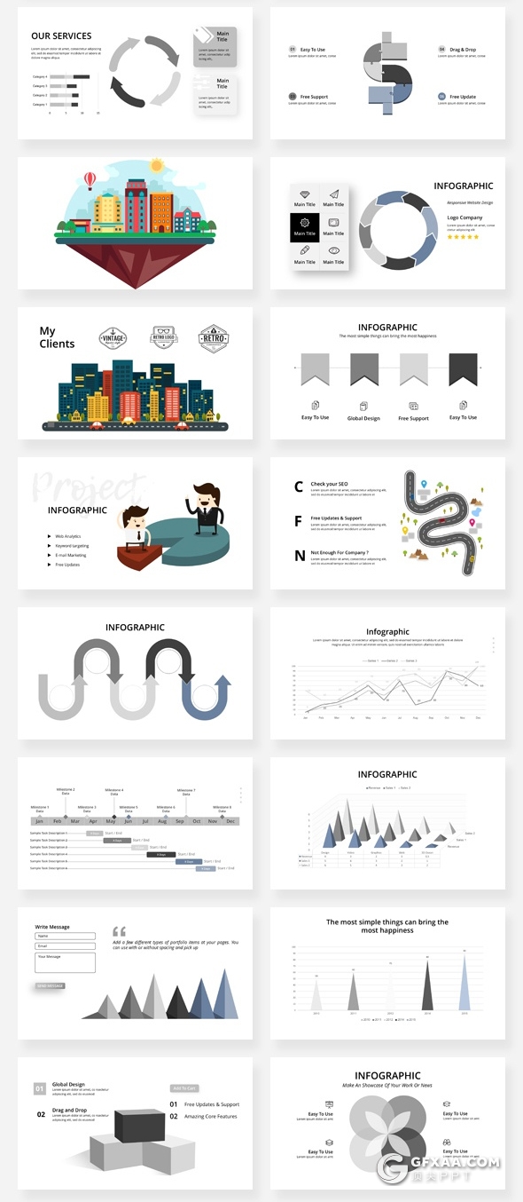 160页高逼格融合泼墨图片效果创意时尚国外商务通用PPT模板 - 顶尖PPT