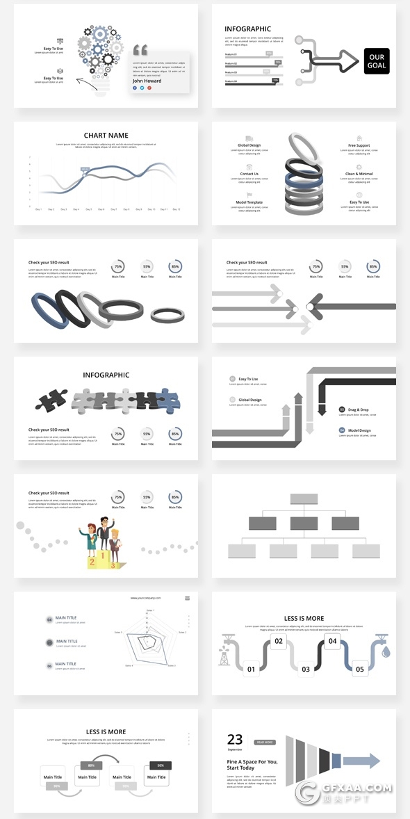 160页高逼格融合泼墨图片效果创意时尚国外商务通用PPT模板 - 顶尖PPT