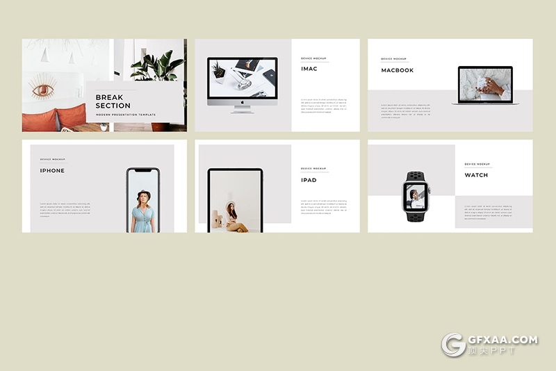 60页国外极简文艺小清新风格PPT模板 - 顶尖PPT
