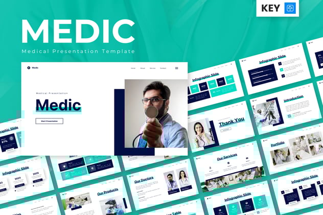 医院医生护士介绍展示keynote模板 - 顶尖PPT