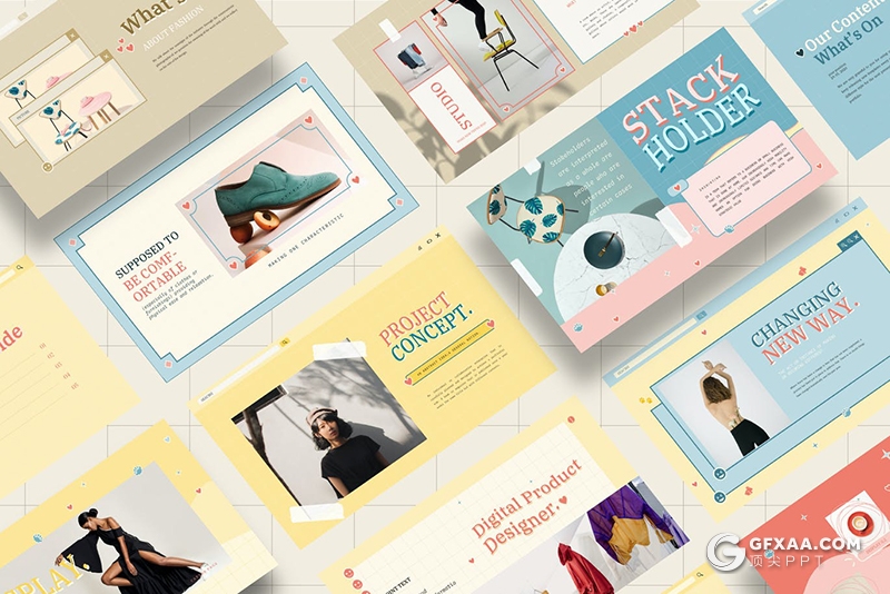 30页卡通MBE海报风格PPT简报模板 - 顶尖PPT