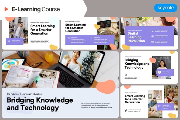 电子学习课程 keynote模板 - 顶尖PPT