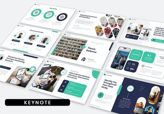 扁平化设计论文答辩专业研究商业计划总结通用keynote模板 - 顶尖PPT