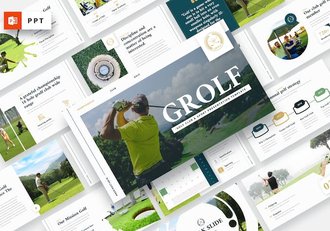 高尔夫俱乐部的品牌介绍PPT模板 - 顶尖PPT