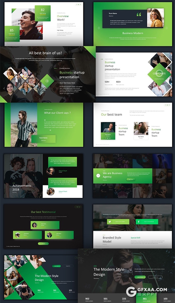 379页大型商务ppt模板企业团队介绍商务图形设计ppt智能数据信息图形图表ppt卡通人物欧美多用途ppt模板 - 顶尖PPT