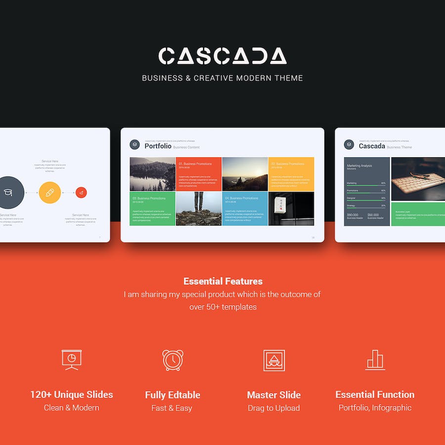 彩色商务数据统计图形图表keynote模板 - 顶尖PPT