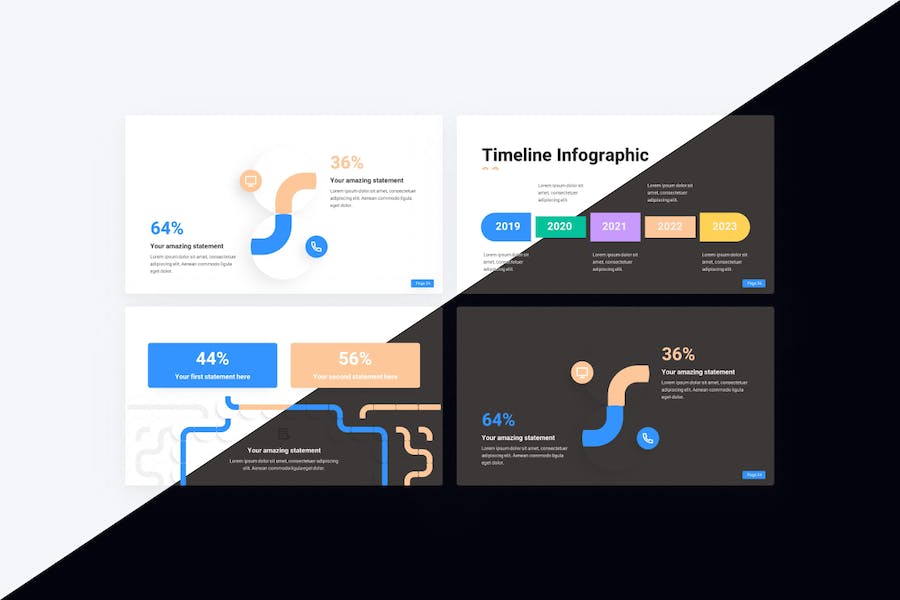 创意客户服务人员配置商务商业keynote模板 - 顶尖PPT