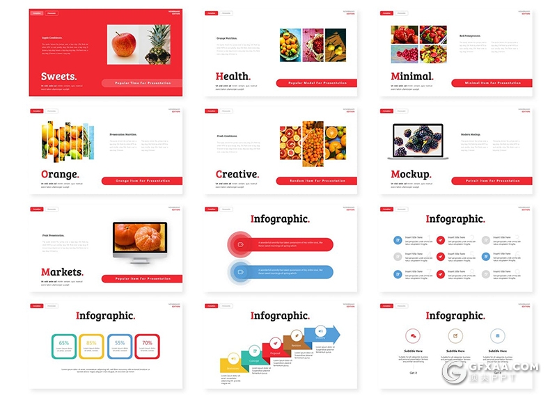 30页产品展示数据分析工作总结PPT模板5种配色 - 顶尖PPT