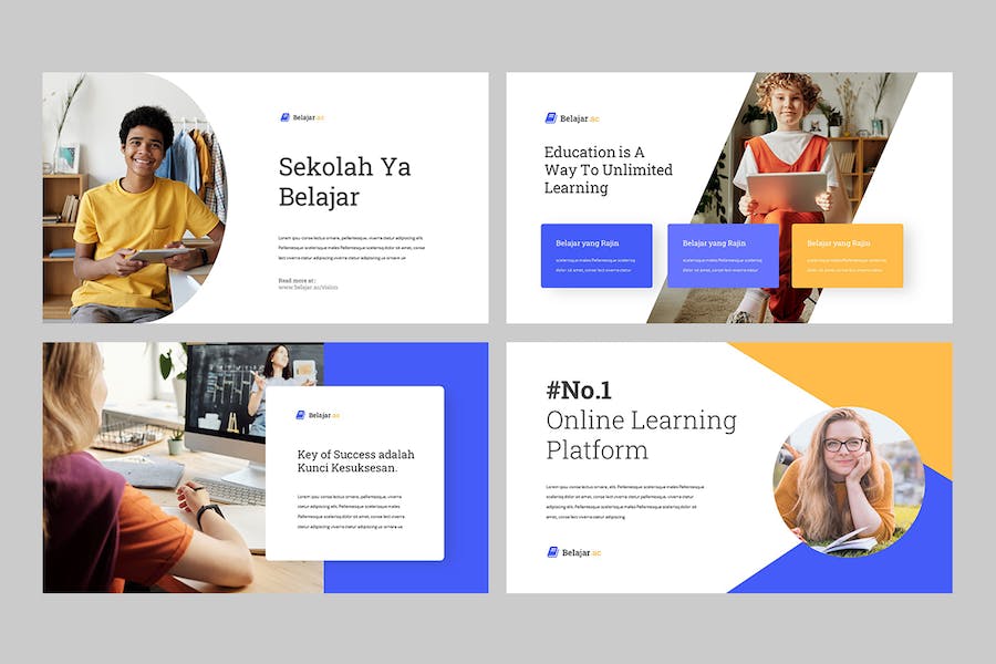 教育培训在线课程展示PPT模板 - 顶尖PPT