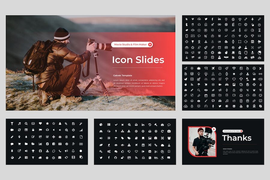 电影制作工作室项目运营展示PPT模板 - 顶尖PPT