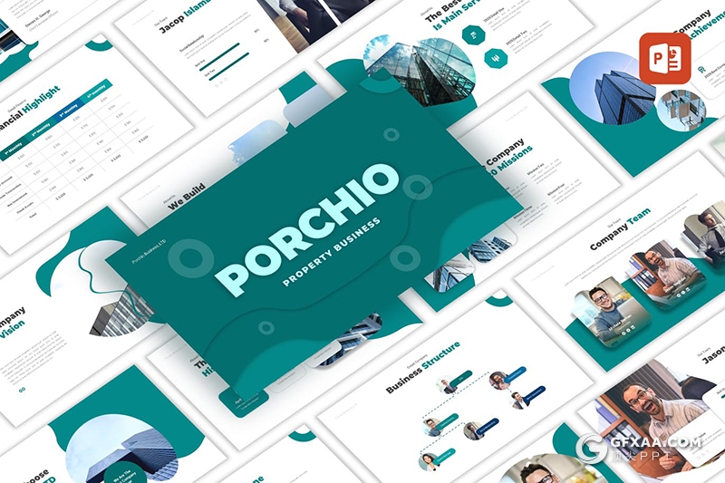 30页绿色创意图形设计国外商务风格企业公司简介ppt模板 - 顶尖PPT