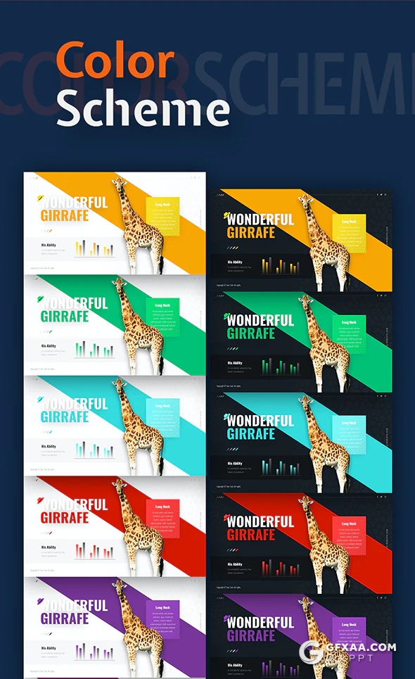 64页精美设计野生动物保护动物介绍PPT模板11种主题配色94种XML配色 - 顶尖PPT