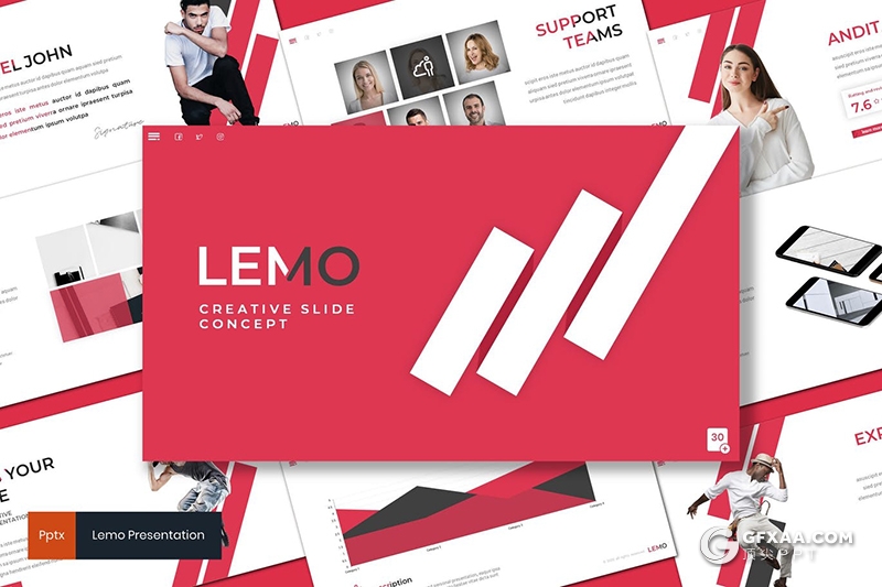 30页国外简约风格企业介绍商务风格PPT模板 - 顶尖PPT