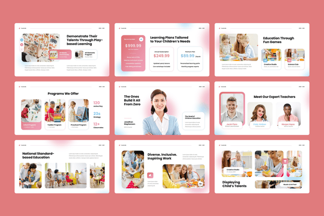 儿童教育培训课程展示PPT模板 - 顶尖PPT