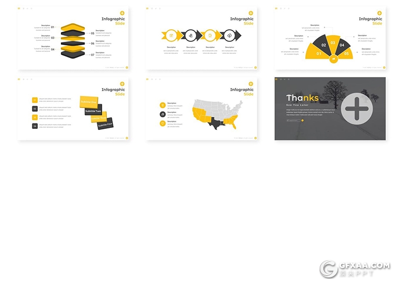 30页商业项目介绍工作总结计划多用途Google slides模板5种主题配色 - 顶尖PPT