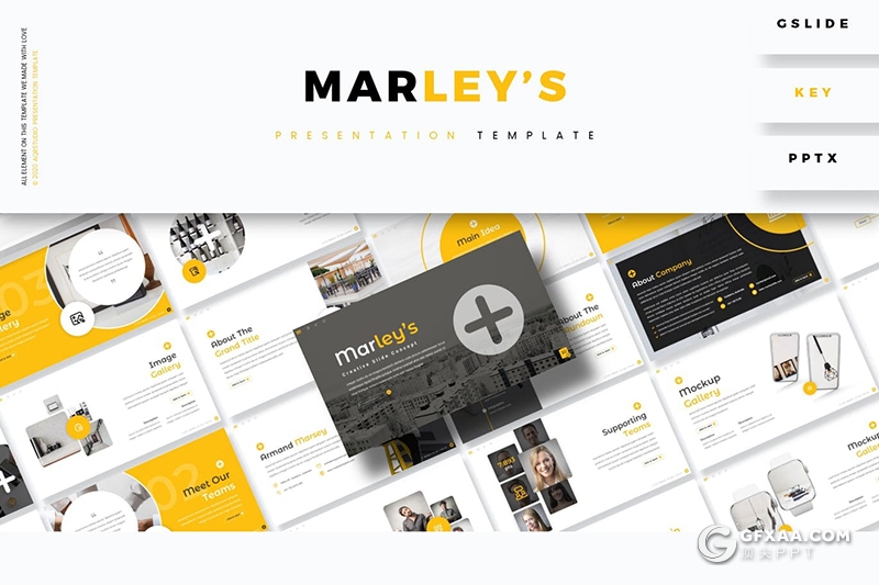 30页商业项目介绍工作总结计划多用途Google slides模板5种主题配色 - 顶尖PPT