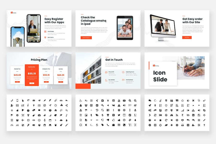 建筑架构设计与户型PPT模板 - 顶尖PPT