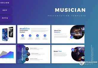 30页音乐演唱会活动策划现场规划活动宣传介绍PPT模板5种主题配色 - 顶尖PPT