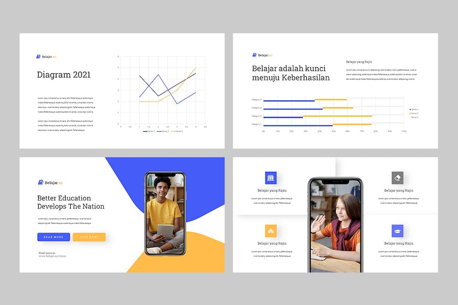 教育培训在线课程展示PPT模板 - 顶尖PPT