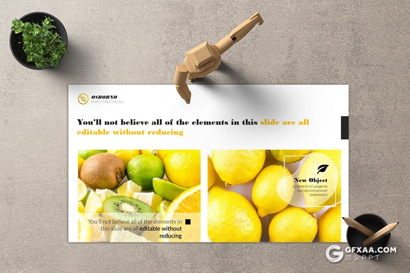 扁平化简约风格水果介绍宣传图片展示PPT模板 - 顶尖PPT