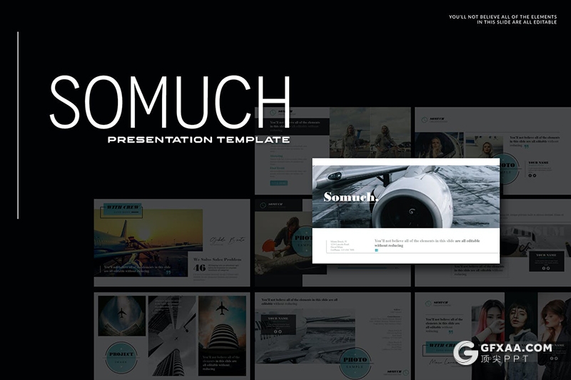 时尚简约国外小清新文艺风格PPT模板 - 顶尖PPT