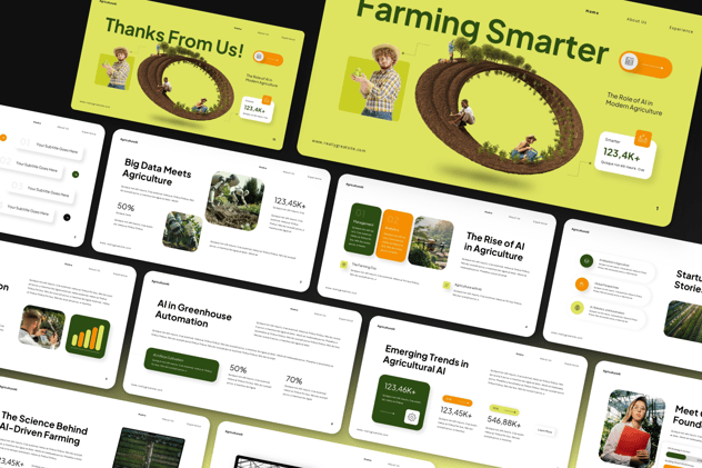 农业人工智能演示PPT模板 - 顶尖PPT