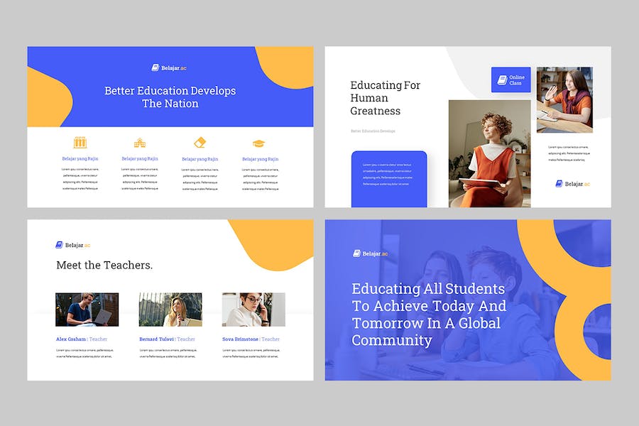 教育培训在线课程展示PPT模板 - 顶尖PPT