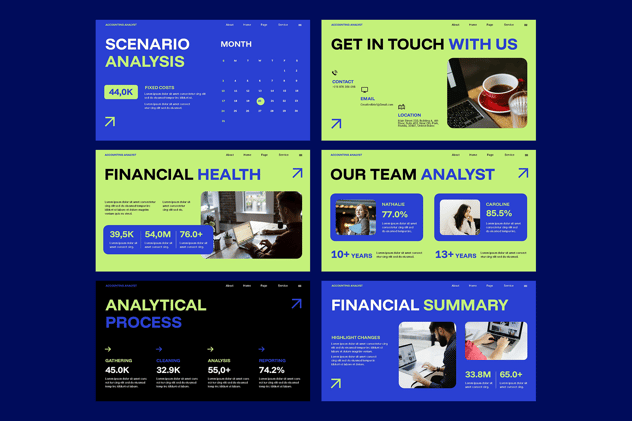 财务会计分析业绩报告PPT模板 - 顶尖PPT