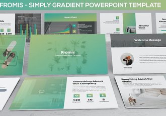 创意极简渐变商务品牌形象PPT模板 - 顶尖PPT