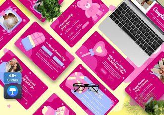 情侣2月14日情人节主题Keynote模板 - 顶尖PPT