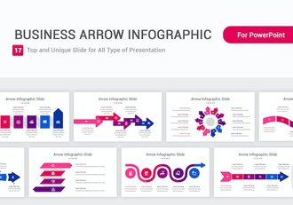 商务箭头流程信息图形PPT模板 - 顶尖PPT